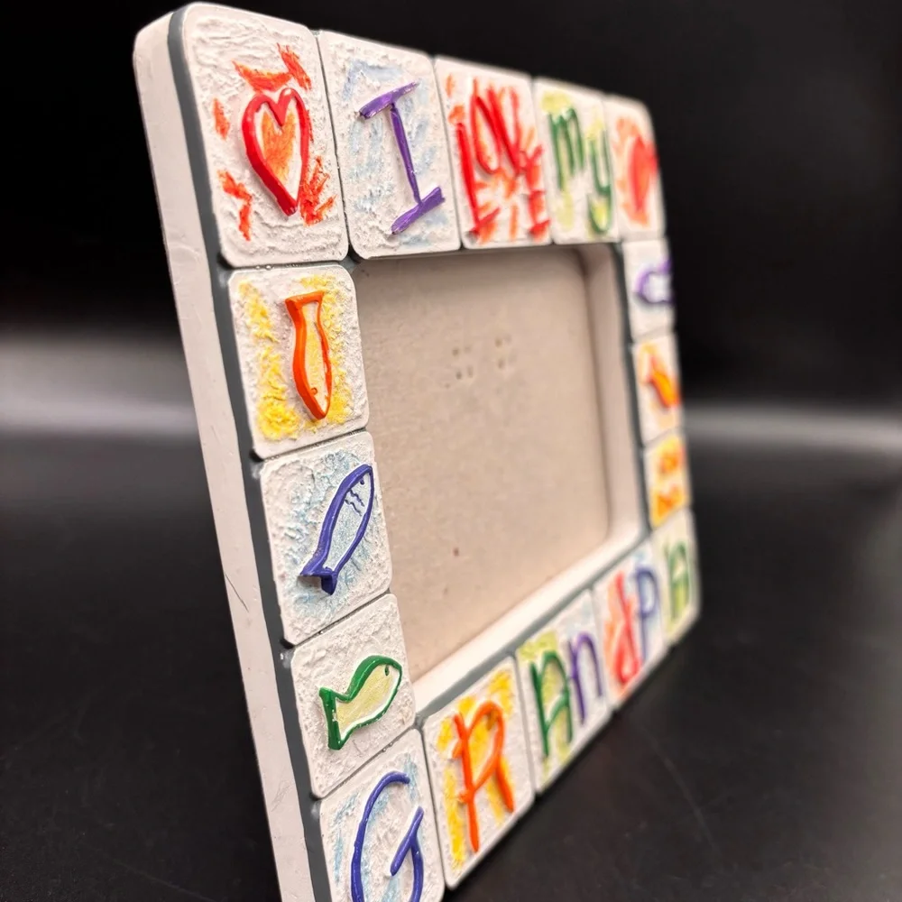 Skibbles‎ Russ Photo Picture Frame I Love My Grandpa Colorful Gift Holds 3.5